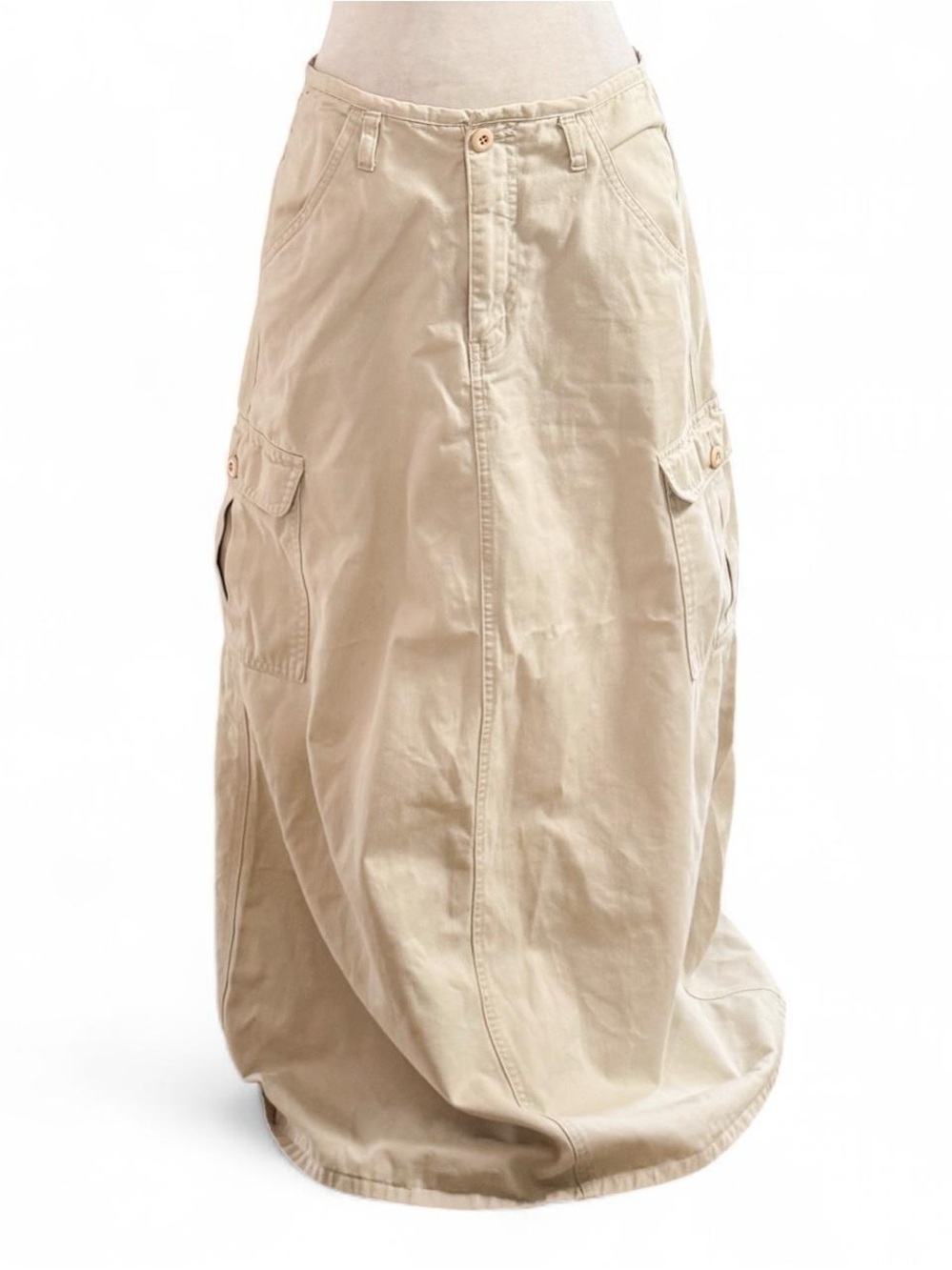 Vintage Smith’s American Khaki Cargo Maxi Skirt Size 7 100% Cotton